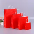 thumbnail image 3 of Bolsas de regalo de papel Kraft con asas, 10/20/30/50 unidades, para compras, manualidades, color marrón y blanco, para fiestas, suministros navideños, 3 of 5