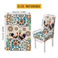 thumbnail image 5 of Xoenoiee Boho Mandala Rooster Chicken Pattern Tablecloth Set with 6 Chair Covers, Rectangle Tablecloth and Seat Protector Slipcovers for Family Dinners & Holiday Parties, 5 of 6