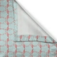 thumbnail image 3 of Ambesonne Aqua and Coral Kitchen Curtains, Flamingo Couple Bird, 55"x39", Pale Blue and Coral, 3 of 3