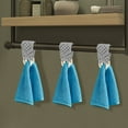 thumbnail image 2 of 3Pcs Crochet Towel Holder Ring Elegant Macrame Hand Towel Holder Hanging Dish Towel Holder Easy to Use Knitted Towel Holder with Loop Crochet Towel Ring for Towels Kitchens-3pcs-gray, 2 of 9