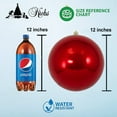 thumbnail image 2 of Christmas By Krebs 8" (200mm) Candy Red Ornament, Commercial Shatterproof UV Resistant Plastic Christmas Ball Decoration (Candy Blue, 12 inch (300mm)), 2 of 9