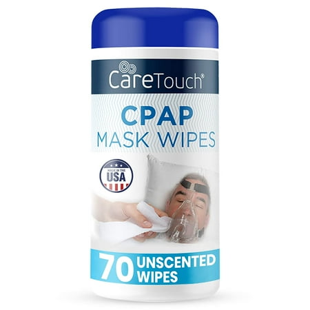 Care Touch - CMW70 CPAP Mask Cleaning Wipes - Unscented | 70 Unscented Cleaning Wipes for CPAP Masks | Made in The USA