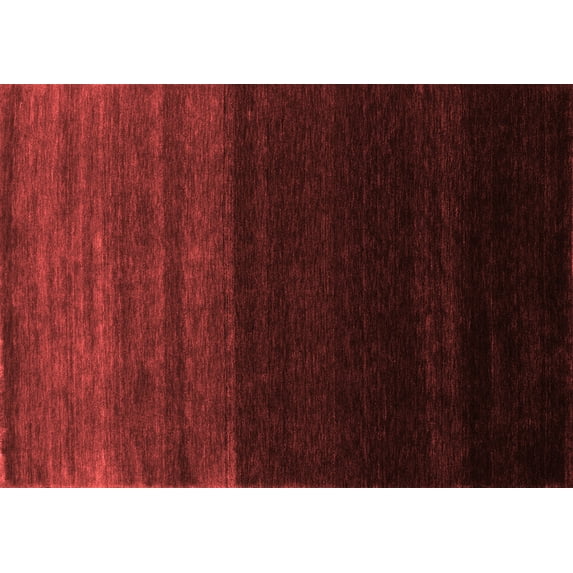 Ahgly Company Indoor Rectangle Abstract Red Contemporary Area Rugs, 7' x 10'