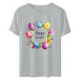 thumbnail image 5 of VgaVtl Short Sleeve T Shirts for Women Plus Size Easter Graphic Womens Tops Casual Relaxed Fit Soft Party Workout Tops,Gray M, 5 of 5