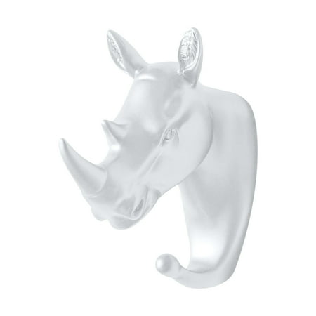 

Yinmgmhj organization and storage Creative Non-punch Coat Hook Sticky Hook Decorative Hook Creative Animal Head Wall Hanging Deer Head Hook White Animal hook