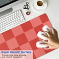 thumbnail image 4 of Colorful Pastel Checkered Mouse Pad - Cute Boho Design, Anti-Slip Rubber Base, Perfect for Your Home Office Computer & Laptop, Large 31.5x11.8in, 4 of 7