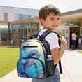 thumbnail image 3 of Uorisanigo Ocean Dolphin School Backpack for Little Girls, Breathable Large Capacity Daypack with Side Water Bottle Pocket, Perfect for Elementary Daily Use, 3 of 7