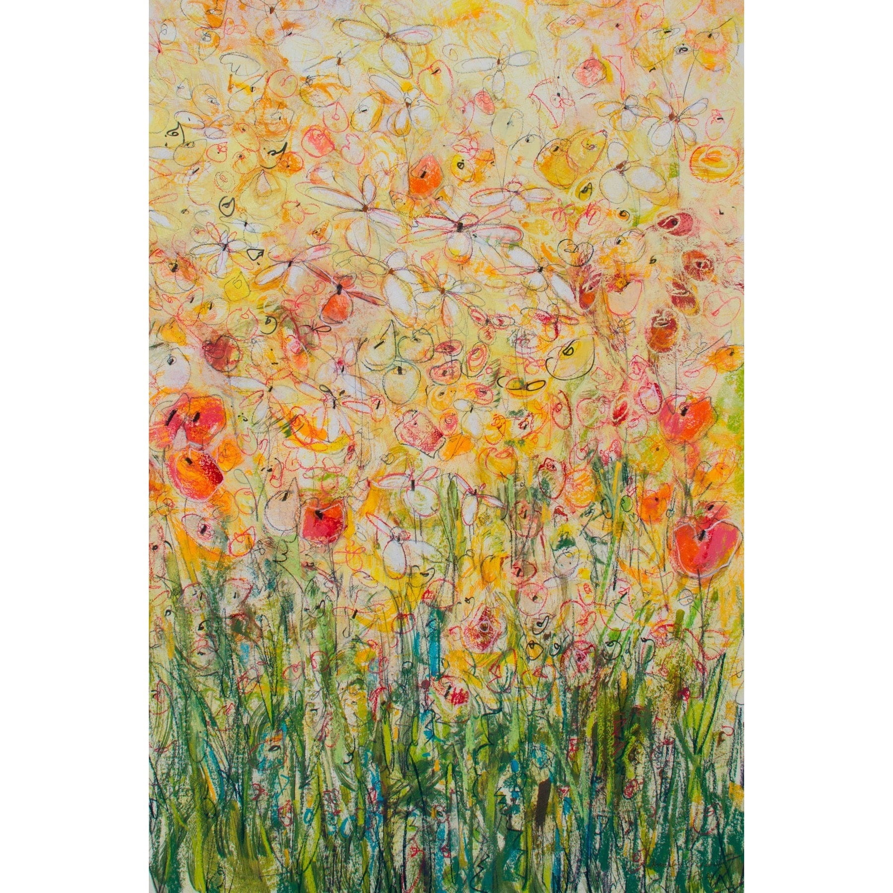 "Daisy Chain 21" Painting Print on Wrapped Canvas