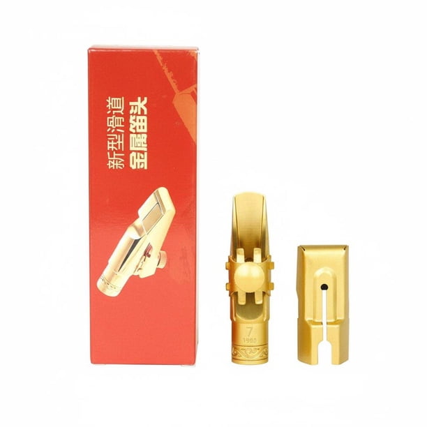 Boquilla De Saxofón De Latón Dorado, Fácil De Tocar, Kit De Boquilla Para Saxofón Soprano, Sonido Nítido, Saxofón Soprano En Si Bemol Para Principiantes, Estudiantes Y Práctica. 7