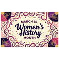 thumbnail image 3 of LUUFILx Women's History Month Celebration Banner Colorful Illustrated Floral Design Event Backdrop Party Supplies Event Decorations Photography Props, 3 of 8