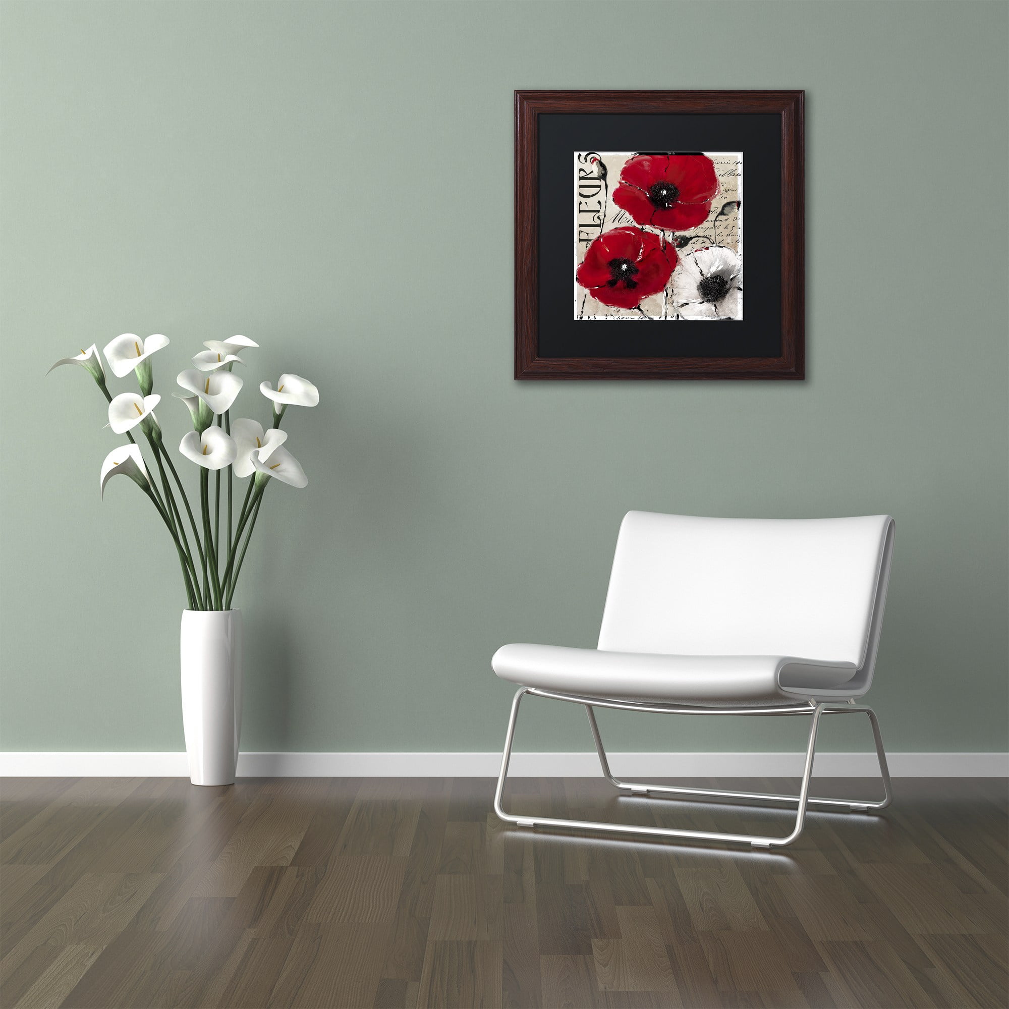 Trademark Fine Art "Rouge One" Canvas Art by Color Bakery Black Matte, Wood Frame