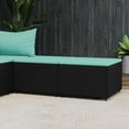 thumbnail image 2 of Patio Ottomans VidaXL, 2 unidades, de poliratán negro con cojines, 2 of 9