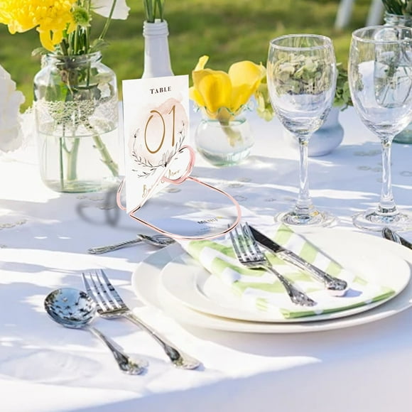 Multifunctional Iron Wire Picture Holder for Table Number Cards Wedding Decor