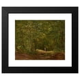 thumbnail image 2 of Friedrich Loos 14x12 Black Modern Framed Museum Art Print Titled - Walkers in a Forest Landscape (1840), 2 of 5
