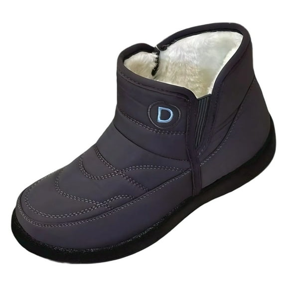 Boots for Women,Mid Calf Boots On Winter Casual Shoes With Thick Lined Comfort And Mid Heel Design For Everyday Wear,Knee High Boots Women,Grey,10