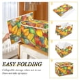 thumbnail image 2 of Yayeee Collapsible Cube Storage Bin with Lid Fabric Closet Decorative Basket with Handles, Retro Autumn Leaves, 2 of 7