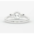 thumbnail image 5 of Round Diamond Ring, Three Stone Diamond Engagement Ring, Bezel Set Wedding Anniversary Ring, Delicate Diamond Ring, 2.1 Simulated Diamond, 925 Sterling Silver, Gift Ring, 5 of 5
