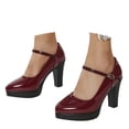thumbnail image 4 of Women's Pointed Toe High Heels,Wedding Dress Shoes,Patent Leather Pumps,Cute Evening Stilettos, 4 of 7