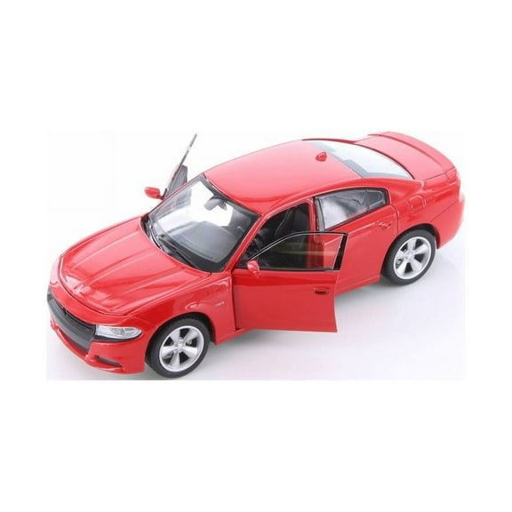 2016 Dodge Charger R/T Hardtop, Red - Welly 24079WR - 1/24 scale Diecast Model Toy Car