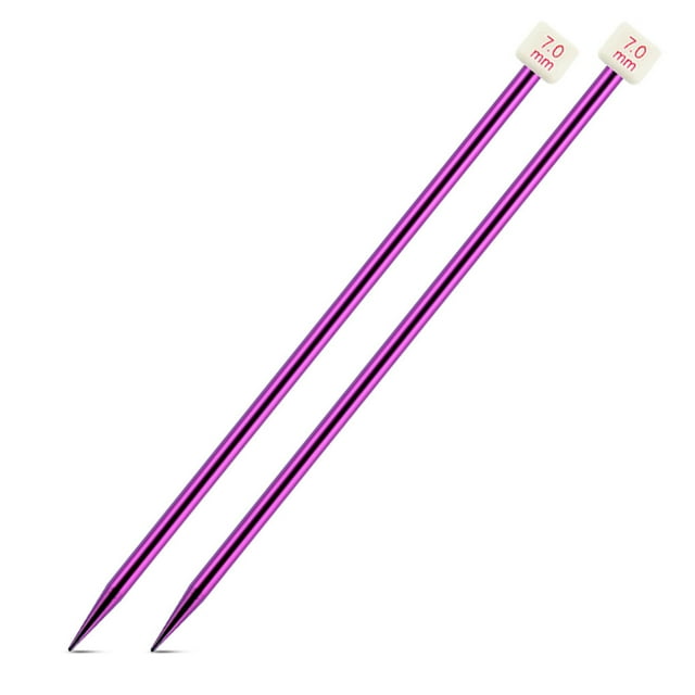 Maytalsory Color Random Single Pointed Knitting Needles Weaving Needle Handknitting Tool Needleworking Equipment Household Supplies 7.0mm 1Set