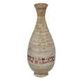 thumbnail image 1 of Heather Ann Creations W33901-PDWH Lila 27 in. Spun Bamboo Floor Vase - Distressed White with Coconut Shell, 1 of 1