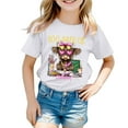 thumbnail image 4 of Blouse Fille Tout-Petit 5t Manches Longues Chemises Filles Garçon et Fille Mode Décontractée Imprimé Col Rond T-Shirt Manches Courtes Ample, 4 of 4