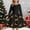 E-47Black, variant on FAOWME Big Kids Girls Christmas Dress Long Sleeve Round Neck Reindeer Print Lace Up Front Stylish Comfortable Dresses For Party Black 5-6 Years