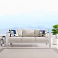 thumbnail image 2 of Lounge Sofa, Aluminum, Metal, Steel, Silver Beige, Modern Contemporary Urban Design, Outdoor Patio Balcony Cafe Bistro Garden Furniture Hotel Hospitality, 2 of 10