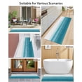 thumbnail image 4 of Teal White Gradient Front Door Mat Abstract Ombre Texture Modern Art Welcome Doormat Indoor Outdoor Entrance Floor Mat Non-Slip Washable Runner Rug for Front Porch Decor 18x47 Inch, 4 of 6