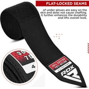 RDX Boxing Hand Wraps 180 | Boxing Wraps with Thumb Loop & Wrist Support for Punching Bag & Speed Ball Training | Elasticated Hand Wraps for Boxing, MMA, Muay Thai, Kickboxing |
