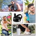 thumbnail image 7 of RUseeN Straw Lid, Lids with Straw Compatible with Wide Mouth Water Bottles, for 2.3 IN Diameter Bottle Mouth, Leak-Proof Drinking Cap with Replacement Straw, Durable Sport Bottle Lid Accessories, 7 of 7