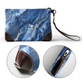thumbnail image 5 of Leather Clutch 8 X 5. 5 In Wrist Strap And Hand Bag Easy To Carry Lightweight Waterproof And Durable Royalblue Marble_2, 5 of 6