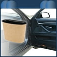 thumbnail image 2 of Unique Bargains Car Trash Can Hanging Car Door Faux Leather Plastic Trash Bin Beige 1 Pcs, 2 of 6
