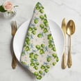 thumbnail image 2 of Green Lemons Cloth Napkins, Summer Watercolor Blue Bows Fruits on Linen Washable and Reusable Dinner Napkins Set of 2, Table Napkin for Kitchen Party Birthday Wedding Hotel Housewarming 20"x20", 2 of 9