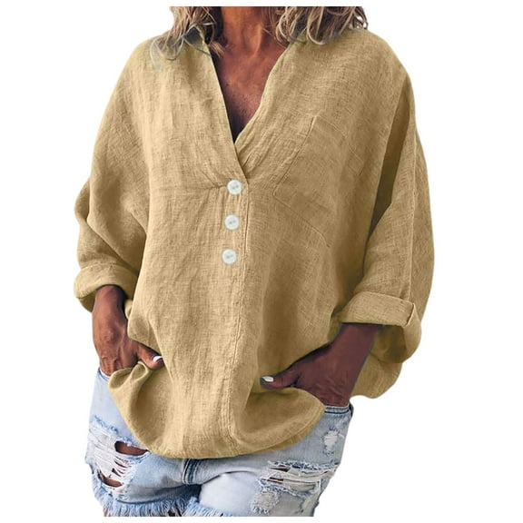 Women's Long Sleeve T-Shirt Casual Loose Fit Round Neck Soft Comfortable Stretchy Basic Tee Trendy Versatile Top