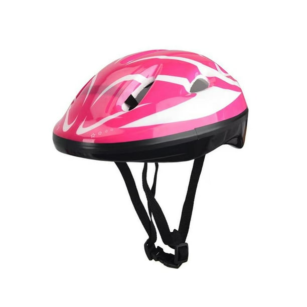 Casco de bicicleta para niños, casco para niños y niñas, bicicleta ligera para niños. Rosa Blanco