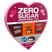 Hershey's, Reese's And York Zero Sugar Assorted Chocolate Valentine's Day Candy, Gift Box 9.6 oz, 30 Pieces