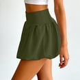 thumbnail image 5 of GEWSEY Women's Bubble Skirt Elastic High Waisted Puffy Skorts Shorts Y2k Skirts with Shorts Underneath (Army Green, L), 5 of 8