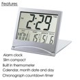 thumbnail image 3 of Reloj de escritorio Lcd Digital plegable, pantalla de temperatura y fecha, despertadores portátiles de viaje, 3 of 4