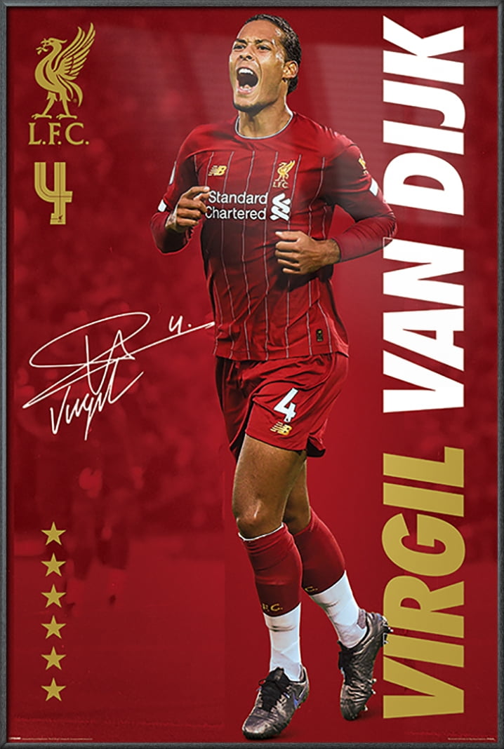 Virgil van Dijk Liverpool Inspired Football Art Print Fan Gift 