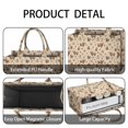 thumbnail image 4 of Large Capacity Tote Bag,Beige Highland Cow Figure Butterfly Pattern Handbag Fashion Luxury Tote Bag,15.7"x13"x 5.1" Inches,Laptop Compatible, 4 of 6