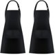 thumbnail image 1 of Paquete de 2 delantales con babero con 2 bolsillos Delantal de cocina de chef, 1 of 5