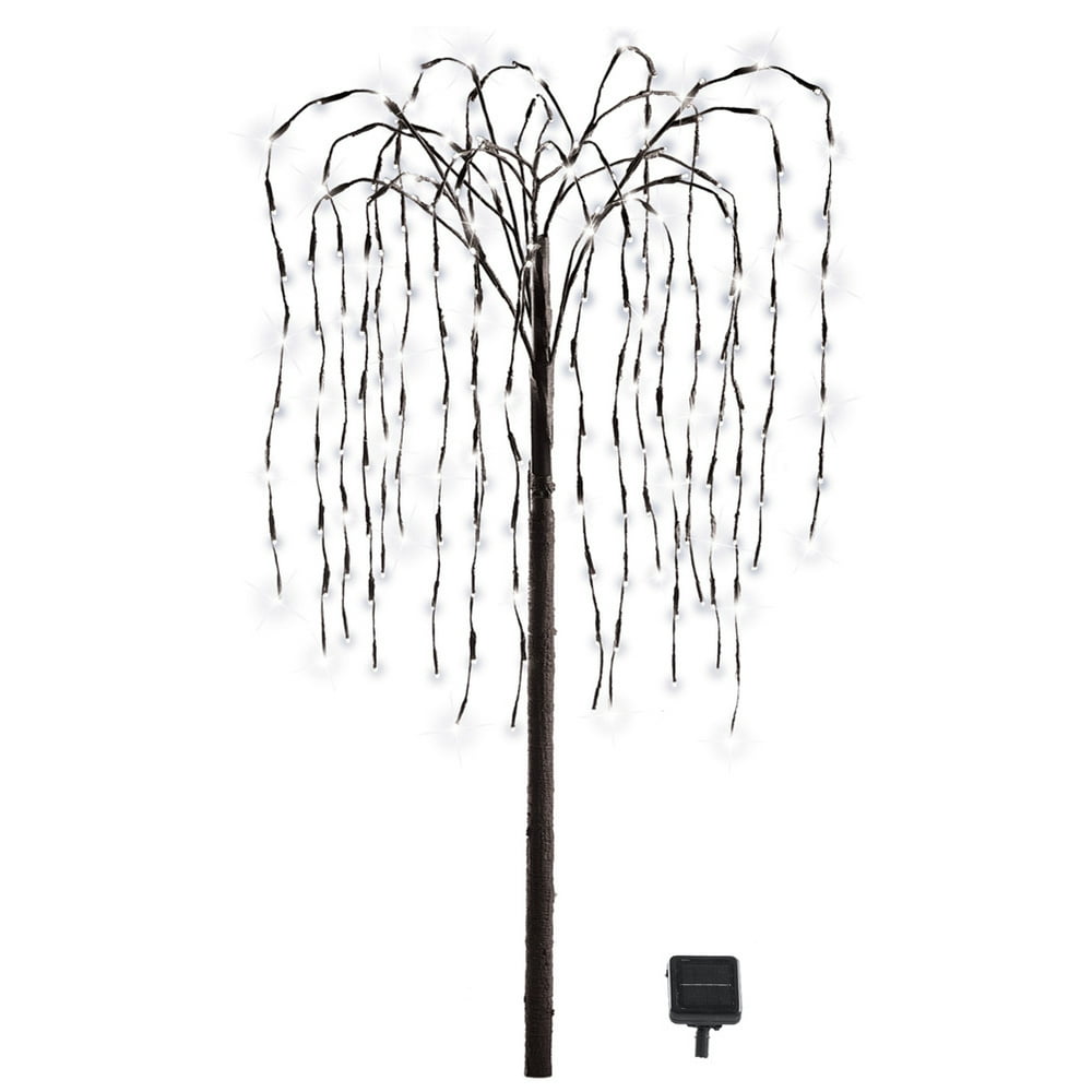 LED Solar Willow Tree, Outdoor Solar Tree with Colorful SolarPowered