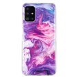 thumbnail image 6 of Allytech Compatible with Samsung Galaxy A71 4G Case [Not for 5G], Marble Design Series Case for Women Boys Girls Soft Slim TPU Shockproof Cover for Samsung Galaxy A71 4G 2020, Red Purple Marble, 6 of 6