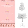 thumbnail image 4 of Árbol de Navidad artificial CCINEE 60 cm blanco con soporte de metal, 4 of 7