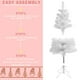 thumbnail image 4 of Árbol de Navidad artificial CCINEE 60 cm blanco con soporte de metal, 4 of 7