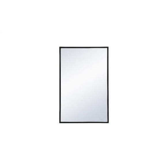 18 x 28 in. Metal Frame Rectangle Mirror, Black