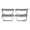 thumbnail image 2 of Rubbermaid Brilliance Glass Set of 4 Food Storage Containers with Latching Lids, 3.2 Cups, 2 of 7