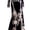 Purple, variant on Guvpev Women's Gothic Skeleton Maxi Dress Halloween Costume, Long Sleeve Velvet Mermaid Gown with 3D Floral Applique for Cosplay & Halloween Party Fancy Dress up, Black