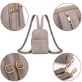 thumbnail image 4 of UTO Small Backpack Purse for Women Crossbody Sling Bags Vegan Leather Fashion Chest Bag Daypack for Traveling(Muddy gray), 4 of 9